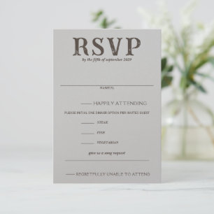 Beach Couple Food Choices and Song Request RSVP Card