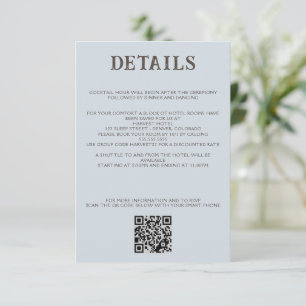 Beach Couple QR Code and Details Enclosure Card