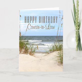 Beach Cousin-in-Law Birthday Card