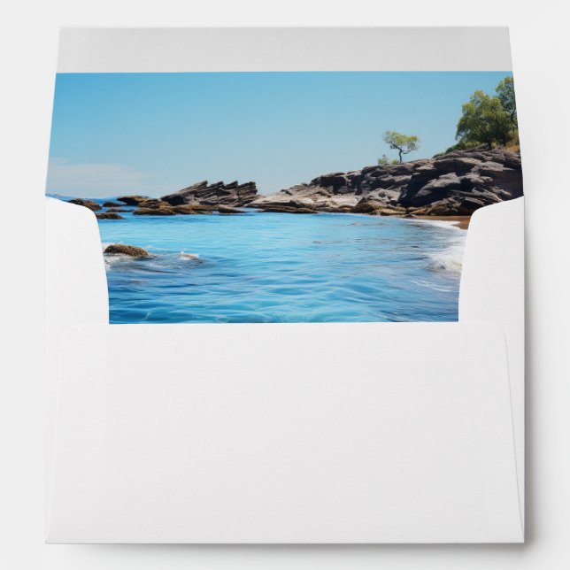 Beach Cove Foam Waves  Envelope (Back (Bottom))