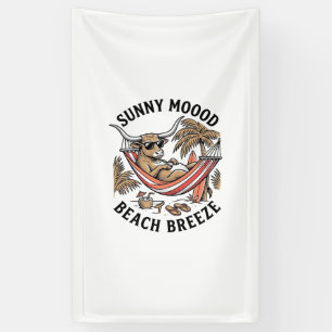 Beach Cow Shirt Vintage Summer Farm Animal Art Banner