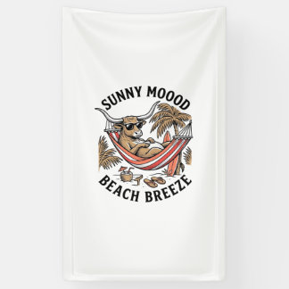 Beach Cow Shirt Vintage Summer Farm Animal Art Banner