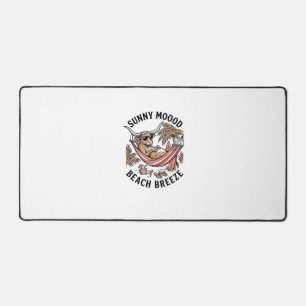 Beach Cow Shirt Vintage Summer Farm Animal Art Desk Mat