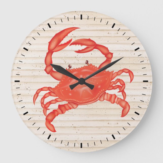 Beach Crab Wall Clock - SRF (Front)