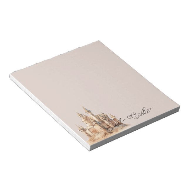 Beach Cream Sand Castle Notepad (Angled)
