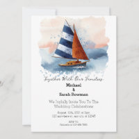 Beach Cruise Boat Wedding invitation