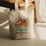Beach Cruise Family Reunion Mom Matching Tote Bag<br><div class="desc">Going on a family cruise vacation? Customize these camping retro designs for the whole family by adding your family name or custom text, and year of the adventure. I hope it’s not just about the cool design that caught your eye but the fact you’ll never find it in a department...</div>
