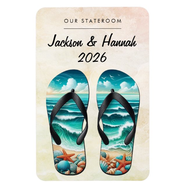 Beach Cruise Ship Stateroom Magnet (Vertical)