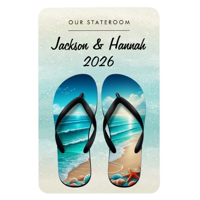 Beach Cruise Ship Stateroom Magnet (Vertical)