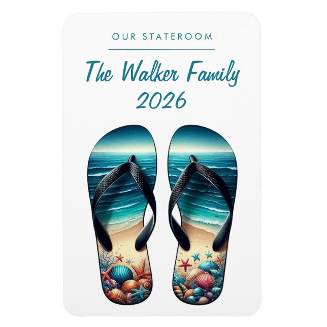 Beach Cruise Ship Stateroom Magnet (Vertical)
