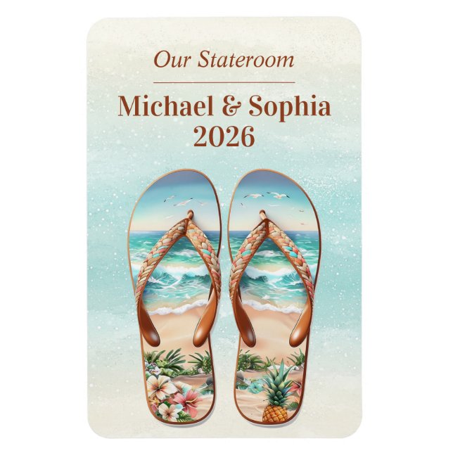 Beach Cruise Ship Stateroom Magnet (Vertical)
