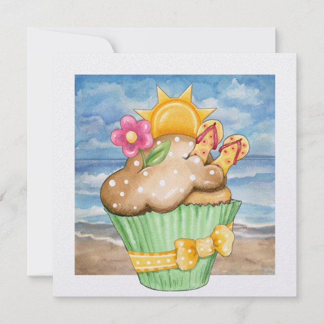 Beach Cupcake ! - SRF Invitation (Front)