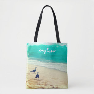 beach custom personalised tote bag design