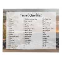 Beach Customisable Travel Packing List Checklist