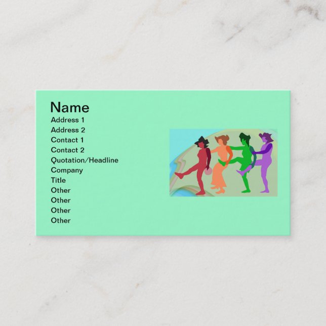Beach Dance Business Card (Front)