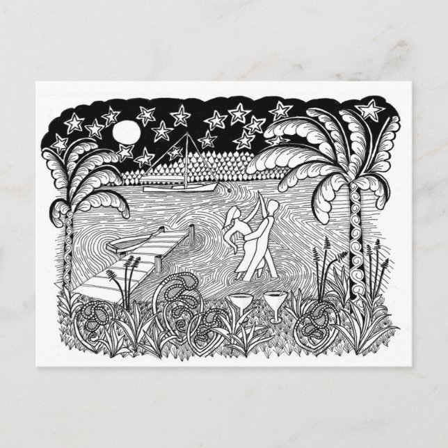 Beach Dancing Style Postcard (Front)