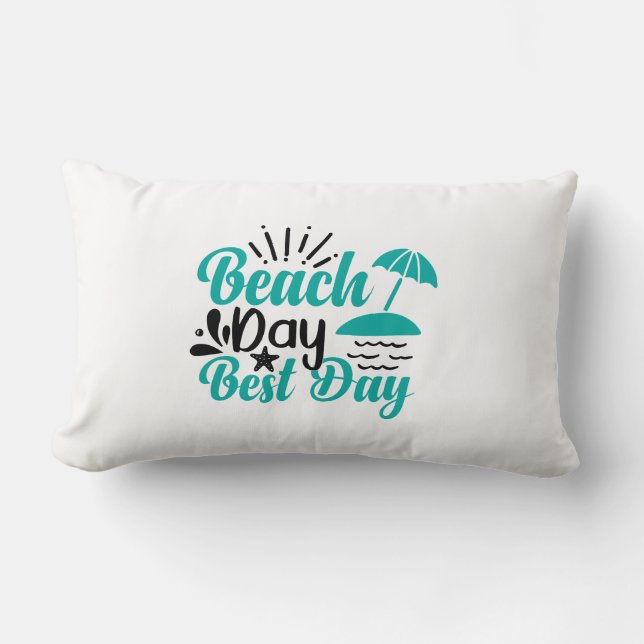 Beach Day Best Day-68634 Lumbar Cushion (Front)