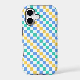 Beach day diagonal chequerboard pattern