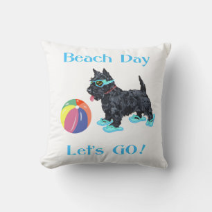 Beach Day Scottie Dog Cushion