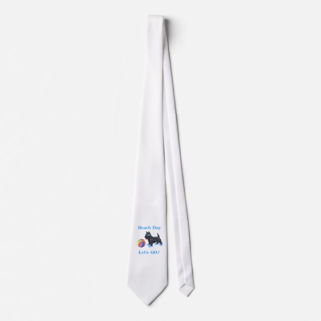 Beach Day Scottie Dog Tie (Front)