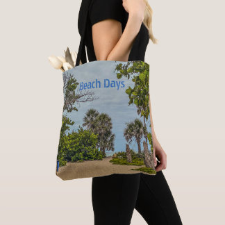 Beach Days, Overcast, Beach Welcome Tote Bag