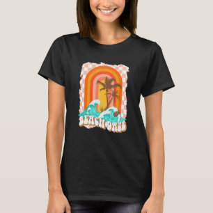 Beach Daze Palm Trees Waves Vintage Retro Beach De T-Shirt