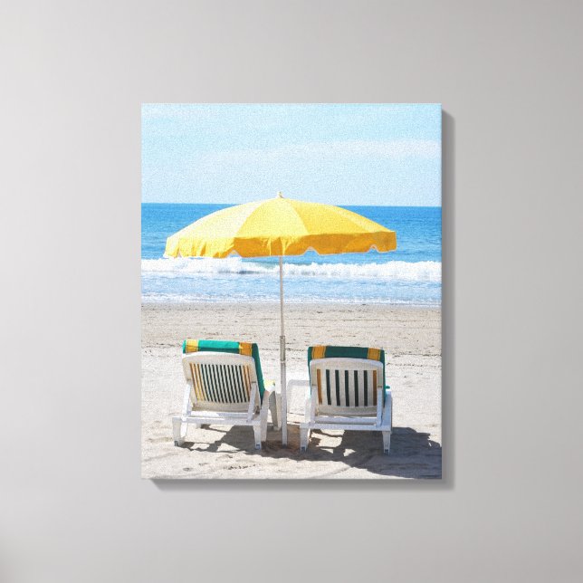 Beach Deck Chair Holiday Canvas Print (Front)