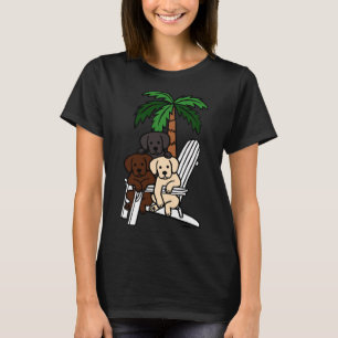 Beach Deck Chair Labradors T-Shirt
