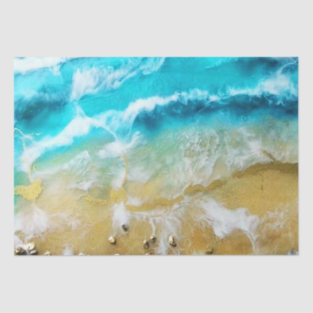 Beach decoupage tissue paper (Front)