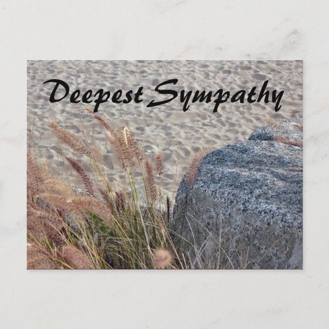 beach Deepest Sympathy Postcard (Front)
