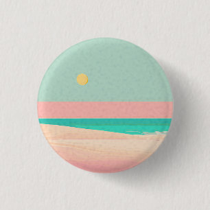 Beach design  3 cm round badge