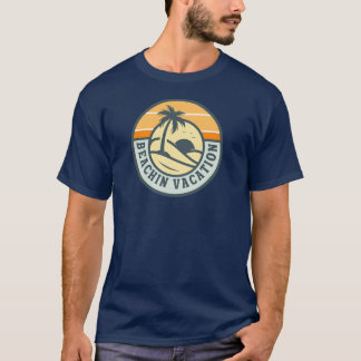 Beach design logo on t-shirt