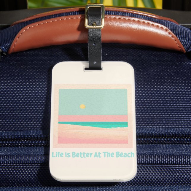 Beach design  luggage tag (Front Insitu 2)