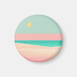 Beach design magnet