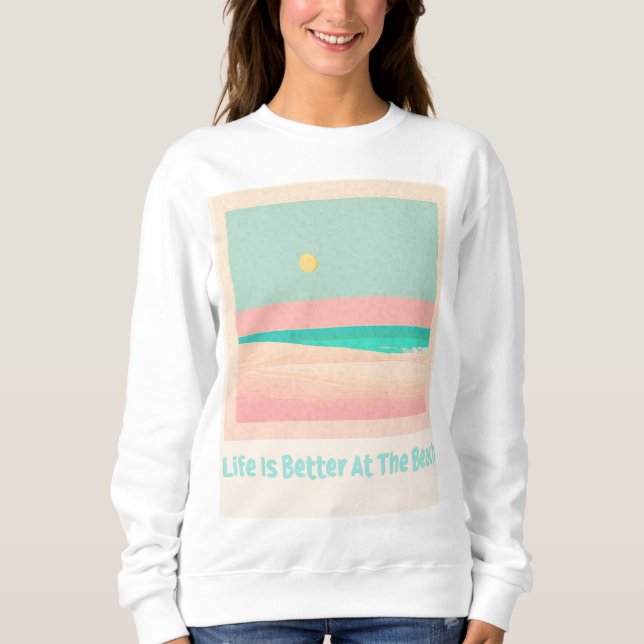 Beach design  sweatshirt (Front)