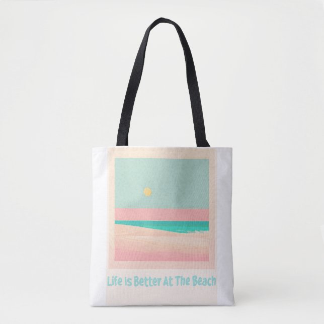 Beach design  tote bag (Front)