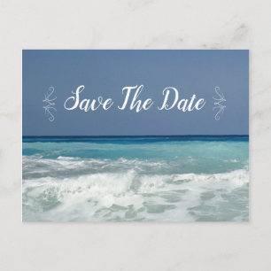Beach Destination Modern Save the Date Postcards