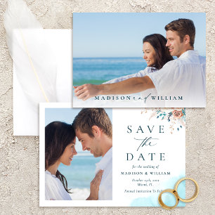 Beach Destination Save The Date Card