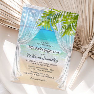Beach Destination Wedding Invitation