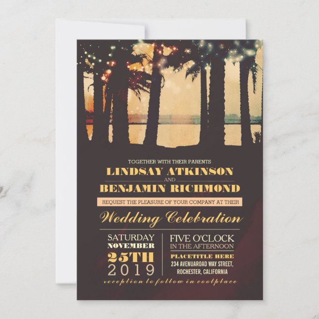 Beach - Destination Wedding Invitation (Front)