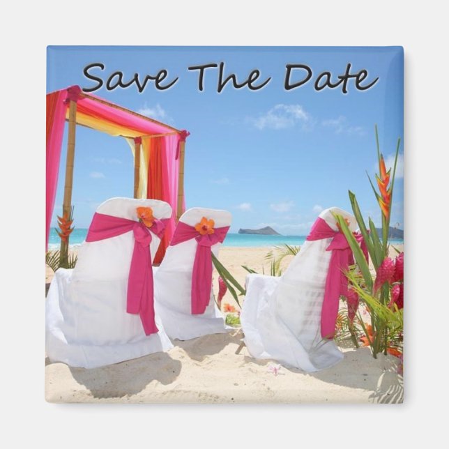 Beach Destination Wedding Magnet (Front)