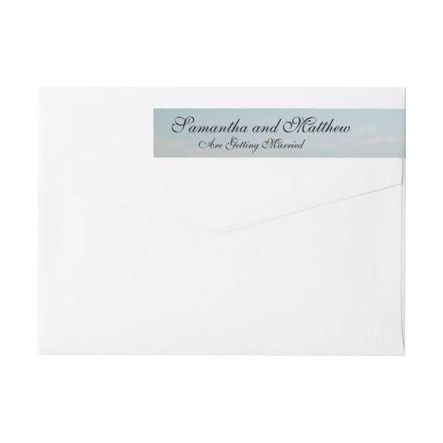 Beach Destination Wedding Return Address Labels (Back)