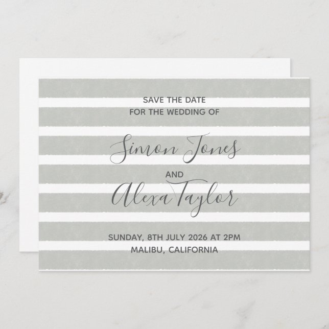 Beach destination wedding save the date (Front/Back)