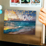 Beach Destination Wedding Save the Date Magnet<br><div class="desc">Delight your guests with a stunning Beach Destination Wedding 'Save the Date' Magnet! Beautifully crafted by Mylini Design, these bespoke keepsakes offer an elegant way to share your special date with loved ones. Every magnet is thoughtfully designed with a gorgeous beach theme, perfect for a destination wedding. The design is...</div>