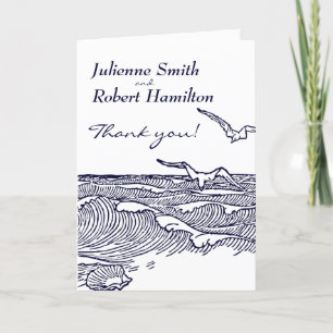 Beach Destination Wedding Thank You Card
