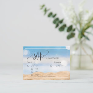 Beach Destinations RSVP Card Enclosure Card
