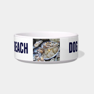 BEACH DOG food water bowls Pets Agates Seashells