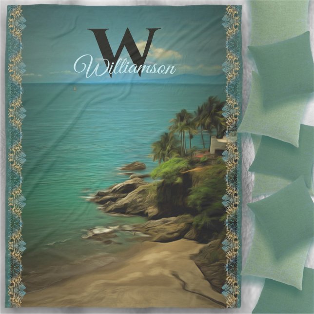 Beach Dream 0026 Fleece Blanket (Creator Uploaded)