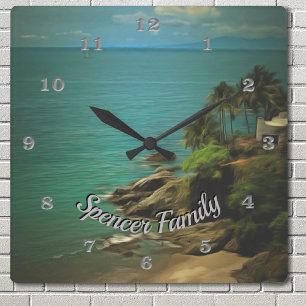 Beach Dream 0026 Square Wall Clock