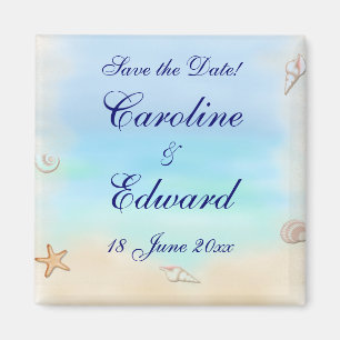 Beach Dreams Wedding Magnet